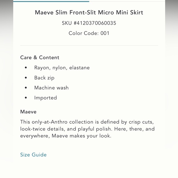 Maeve slim micro mini skirt - Picture 3 of 3